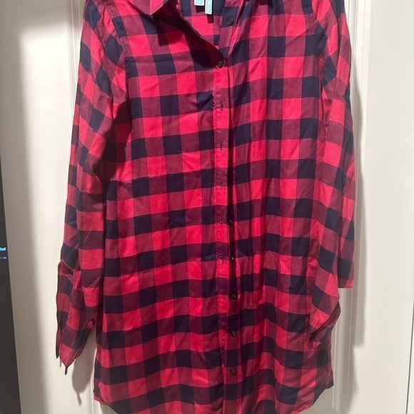 Draper James Buffalo Check Tie Sleeve Dress Size 0 Spring Casual Date Night‎ - Picture 2 of 13